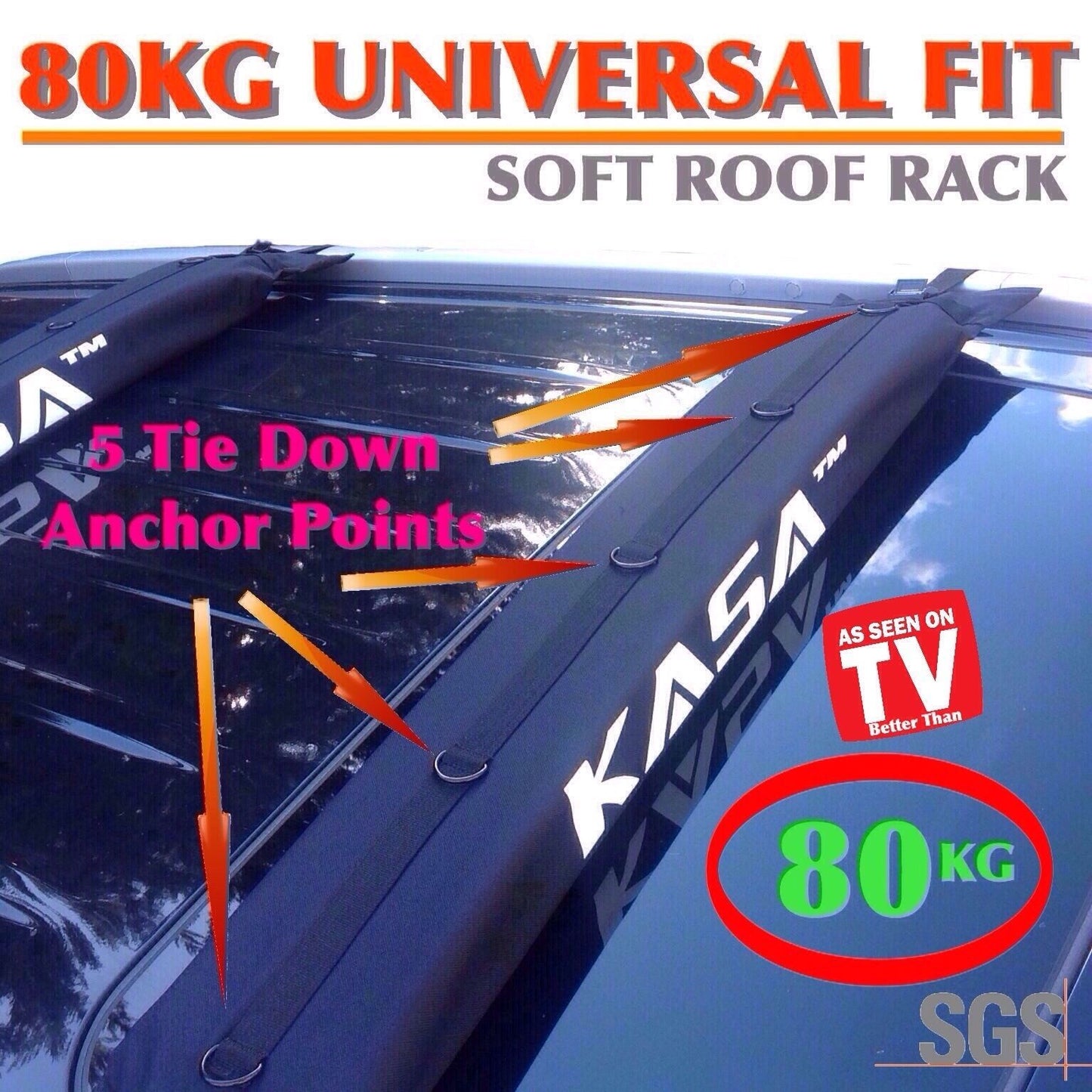 New kasa Style double Soft Roof Racks car roof Universal Car Roof Luggage Carrier Kayak Surfboard Canoe