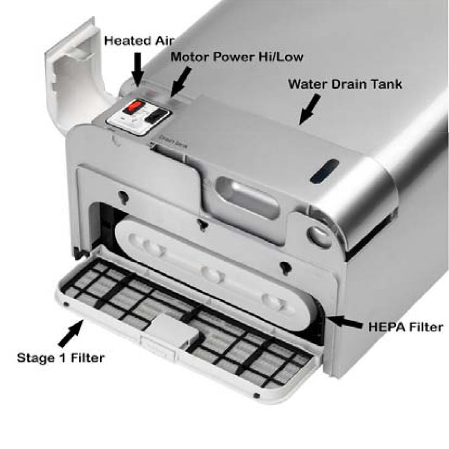 AUTOMATIC HAND DRYER, SILVER, COMMERCIAL GRADE BATHROOM, RESTROOM, TOILET