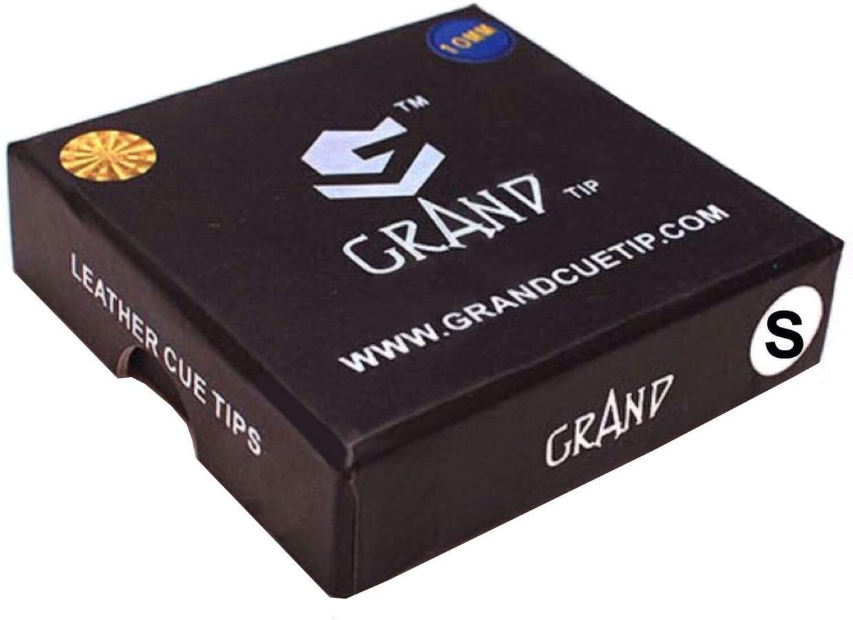 Genuine Grand Snooker Cue Tips 10mm Medium Box Of 50 Oak Pressed Leather