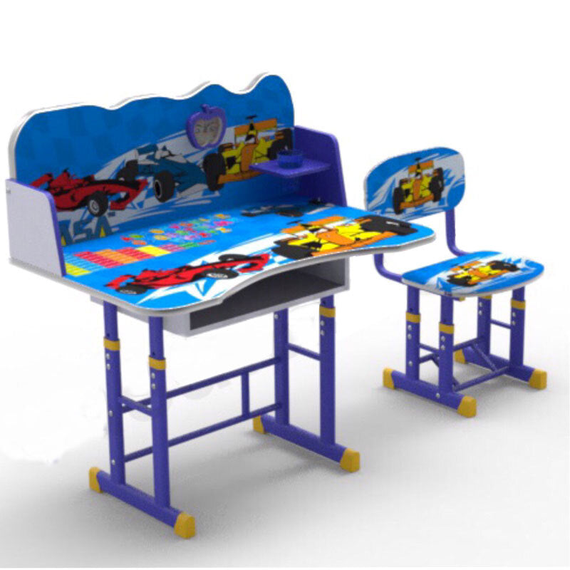 2 PCS Kids Table & Chairs Set Children Activity Play Study Desk Work Learning