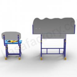 2 PCS Kids Table & Chairs Set Children Activity Play Study Desk Work Learning
