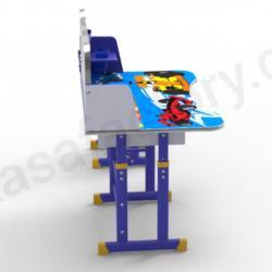 2 PCS Kids Table & Chairs Set Children Activity Play Study Desk Work Learning