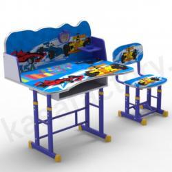 2 PCS Kids Table & Chairs Set Children Activity Play Study Desk Work Learning