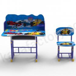 2 PCS Kids Table & Chairs Set Children Activity Play Study Desk Work Learning
