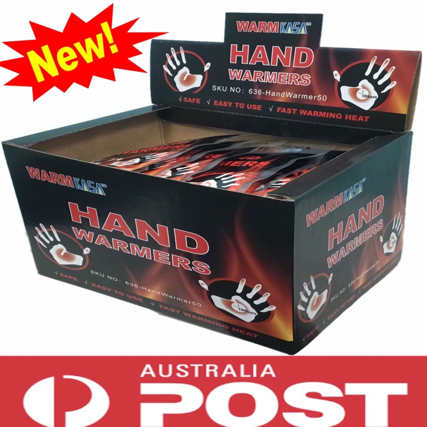 25 Pairs 50 KASA Hand Warmers Pack | 10 Hrs | Safe| Natural | Odorless Warmer