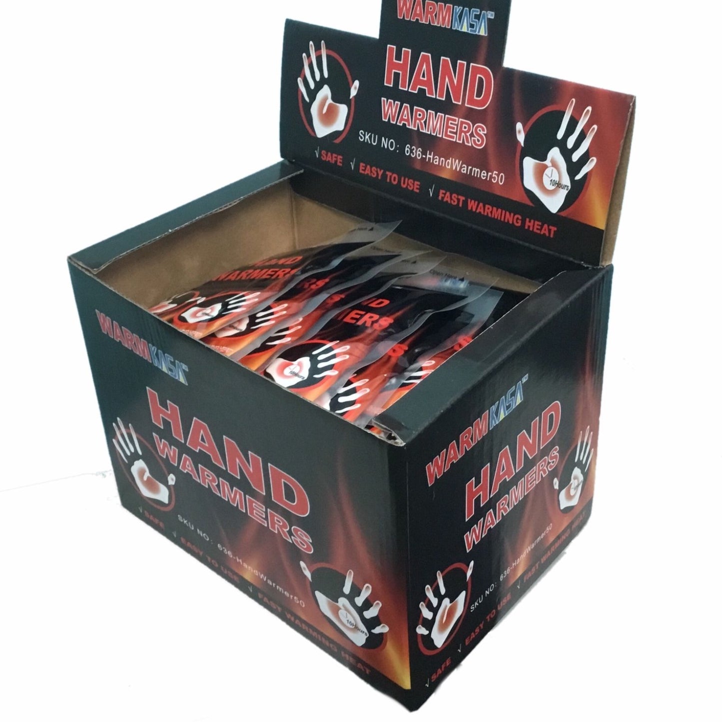 25 Pairs 50 KASA Hand Warmers Pack | 10 Hrs | Safe| Natural | Odorless Warmer