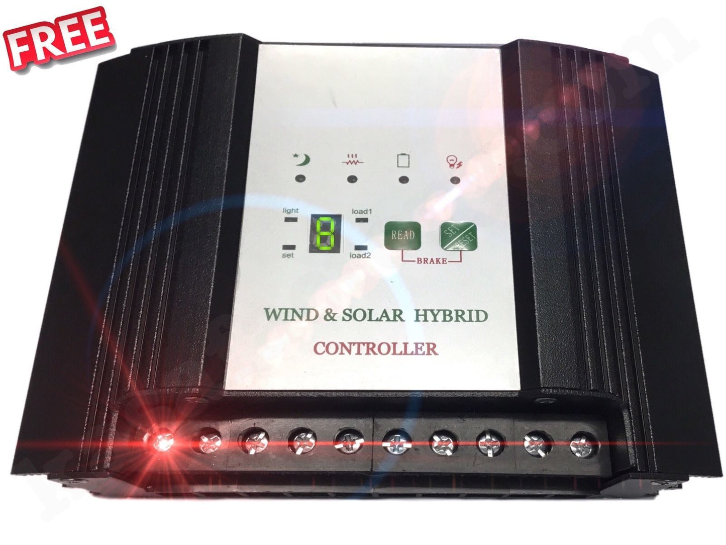 700W 24V Wind Turbine Generator 3 Blade - Digital Hybrid Wind/Solar Controller