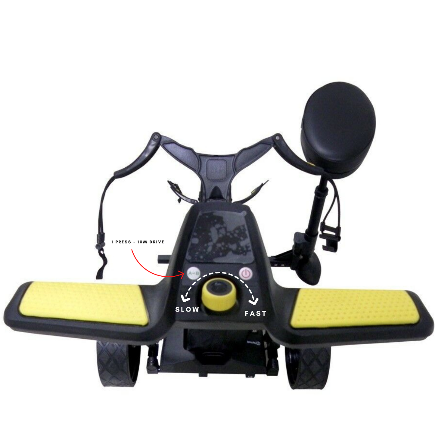 3 Wheel Digital Electric Golf Buggy Foldable Cart Non-Remote