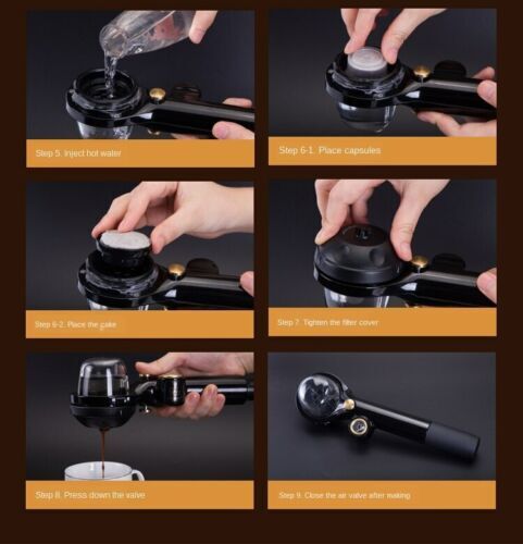 Portable Espresso Portable Machine Coffee Maker Plastic Camping Office Coffee Cup