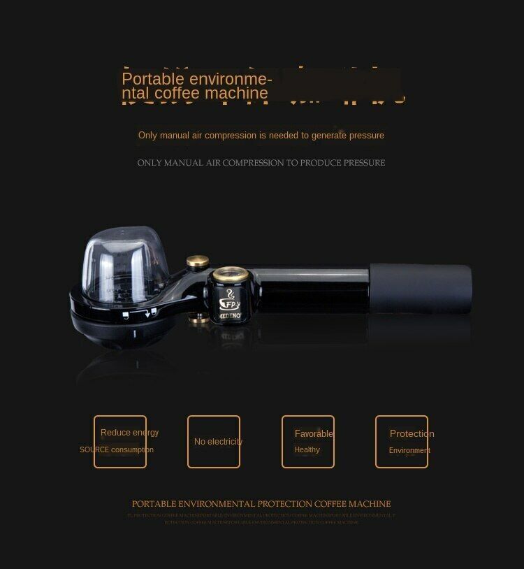 Portable Espresso Portable Machine Coffee Maker Plastic Camping Office Coffee Cup