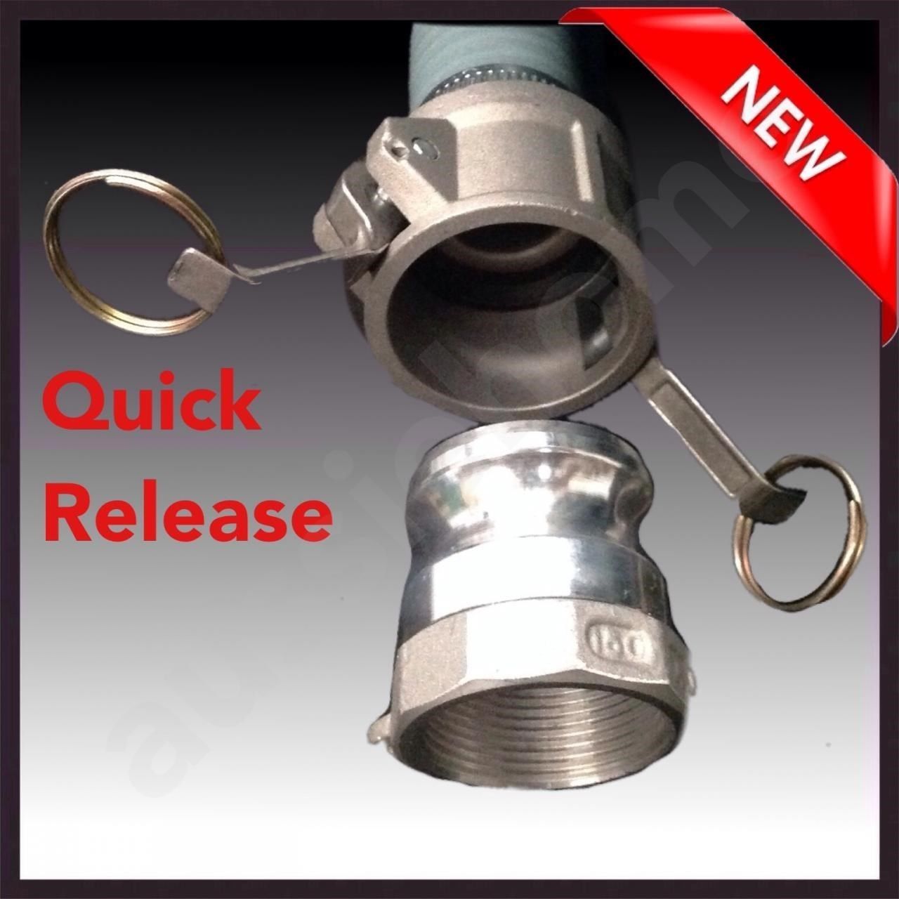 NEW 10m 1.5" GENUINE KASA FIRE SUCTION WATER HOSE with CAM LOCK BRASS FOOT VALVE