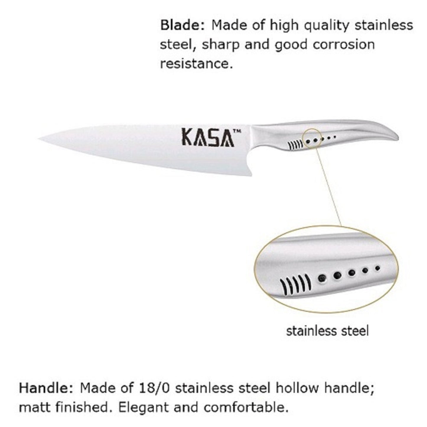 KASA Cooking Kitchen Knives Stainless Steel Utility 3.5 inch Knives