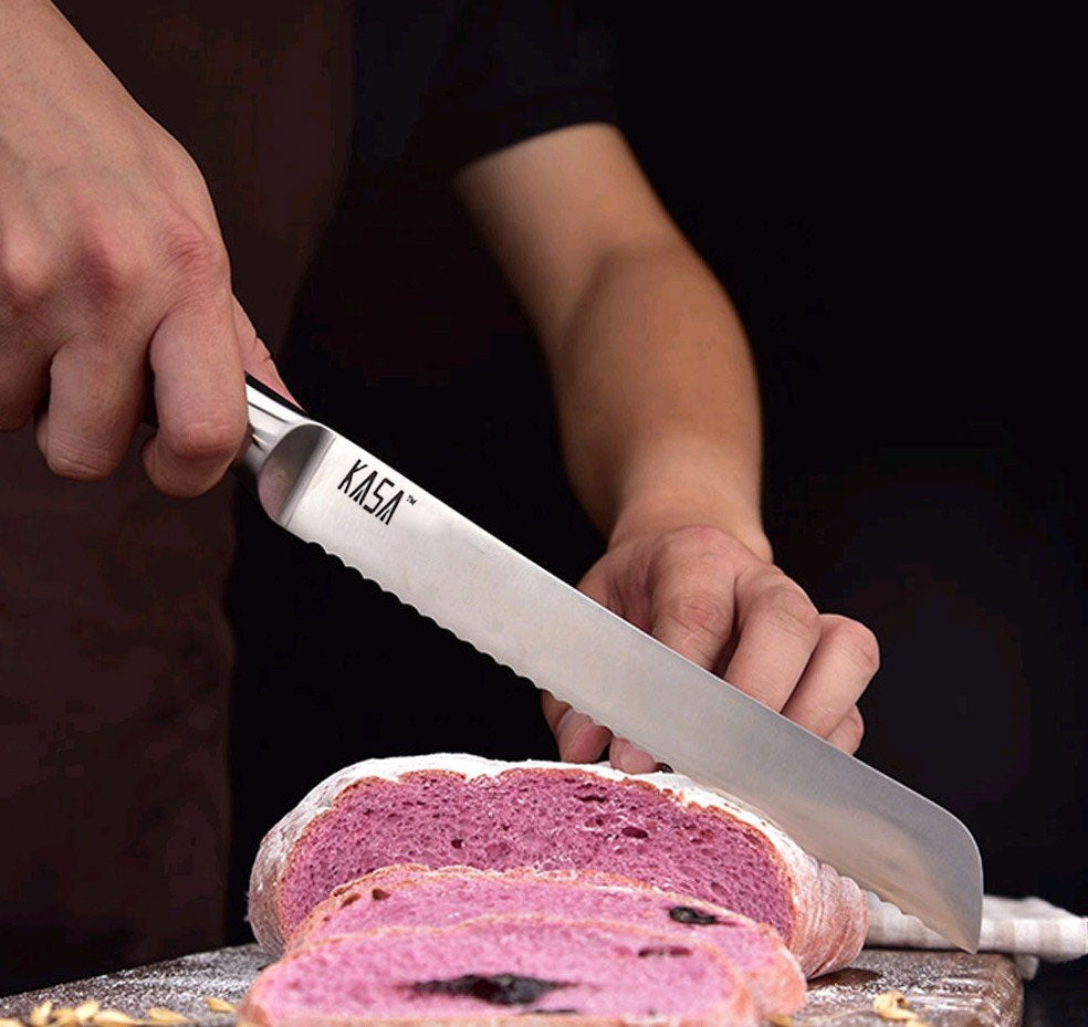 KASA Serrated Kitchen Bread Knife Stainless Steel Knives