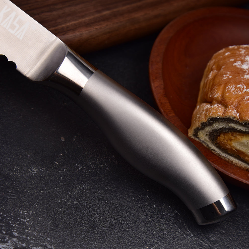KASA Serrated Kitchen Bread Knife Stainless Steel Knives