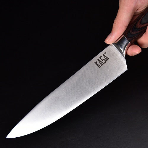KASA Ergonomic Chef Knife Stainless Steel with Pakkawood Handle 8inch