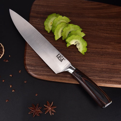 KASA Ergonomic Chef Knife Stainless Steel with Pakkawood Handle 8inch