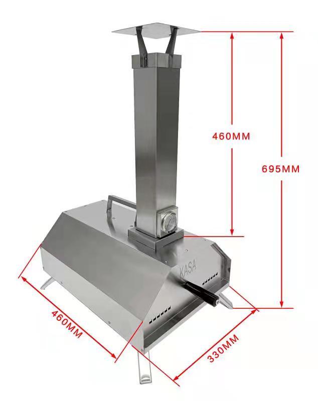New KASA Outdoor Pizza Oven Portable BBQ Grill Wood Fired Camping Fishing Trips Stainless Steel…