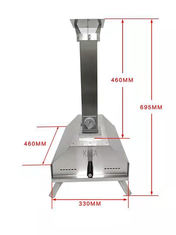 New KASA Outdoor Pizza Oven Portable BBQ Grill Wood Fired Camping Fishing Trips Stainless Steel…