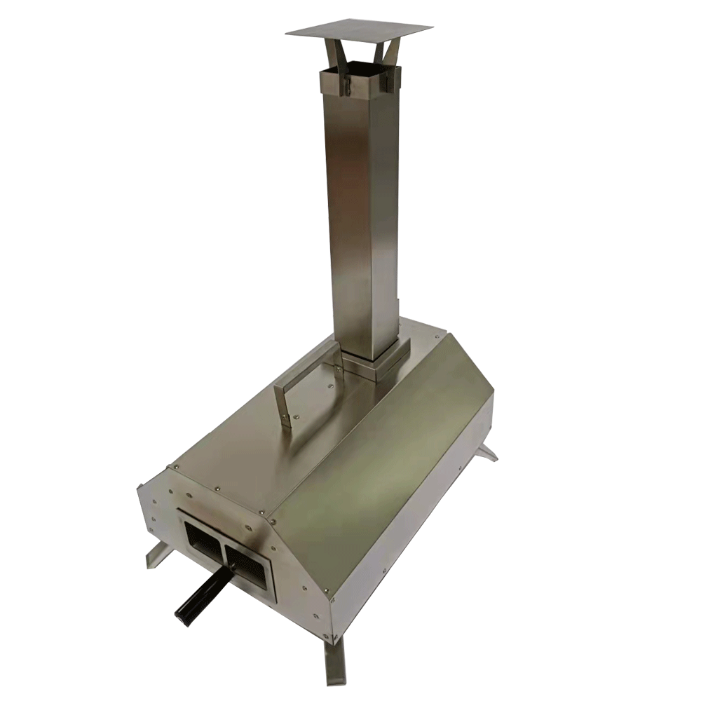 New KASA Outdoor Pizza Oven Portable BBQ Grill Wood Fired Camping Fishing Trips Stainless Steel…