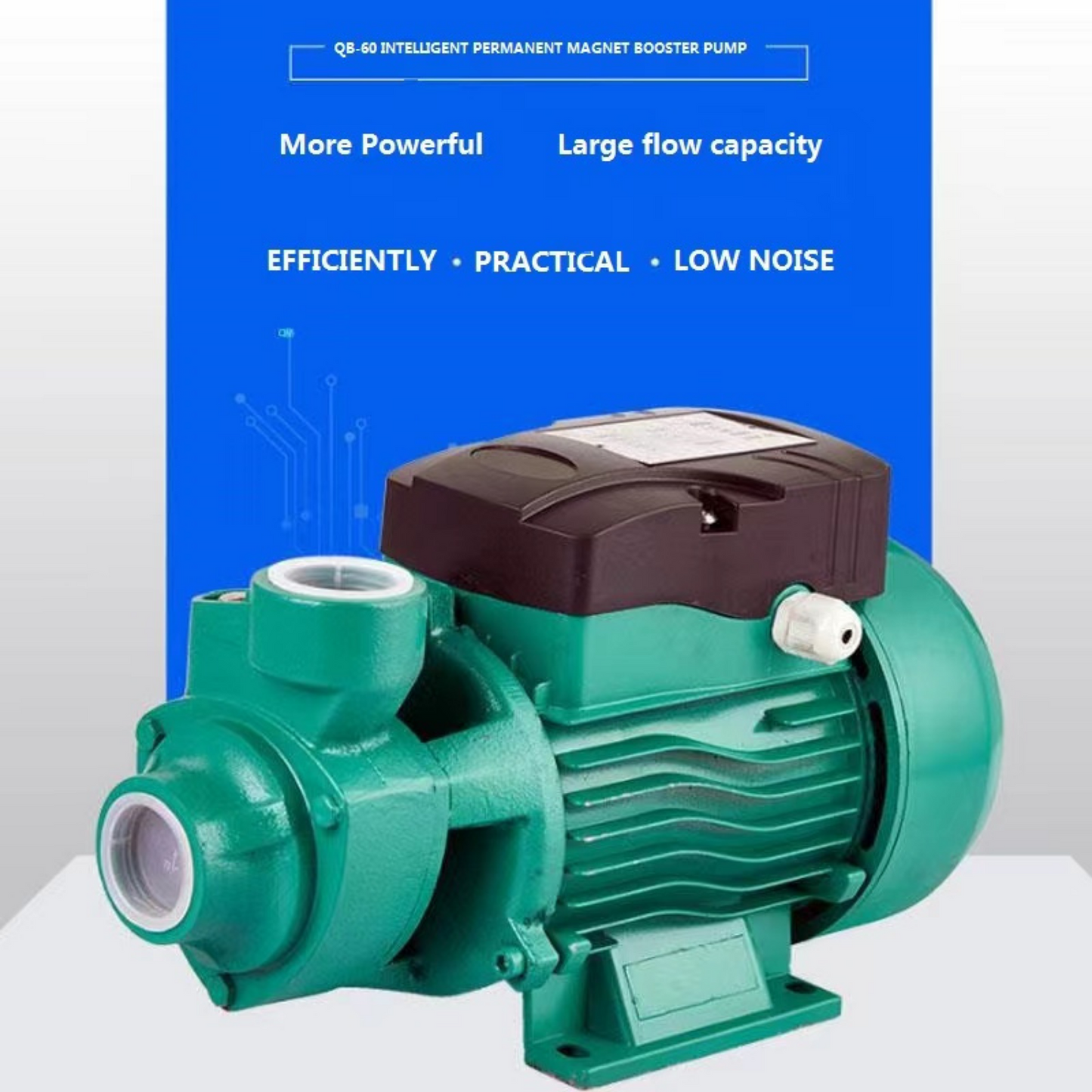 Kasa 24v DC Solar Pressure Water Pump Copper Motor Double Impeller 370W fully variable speed