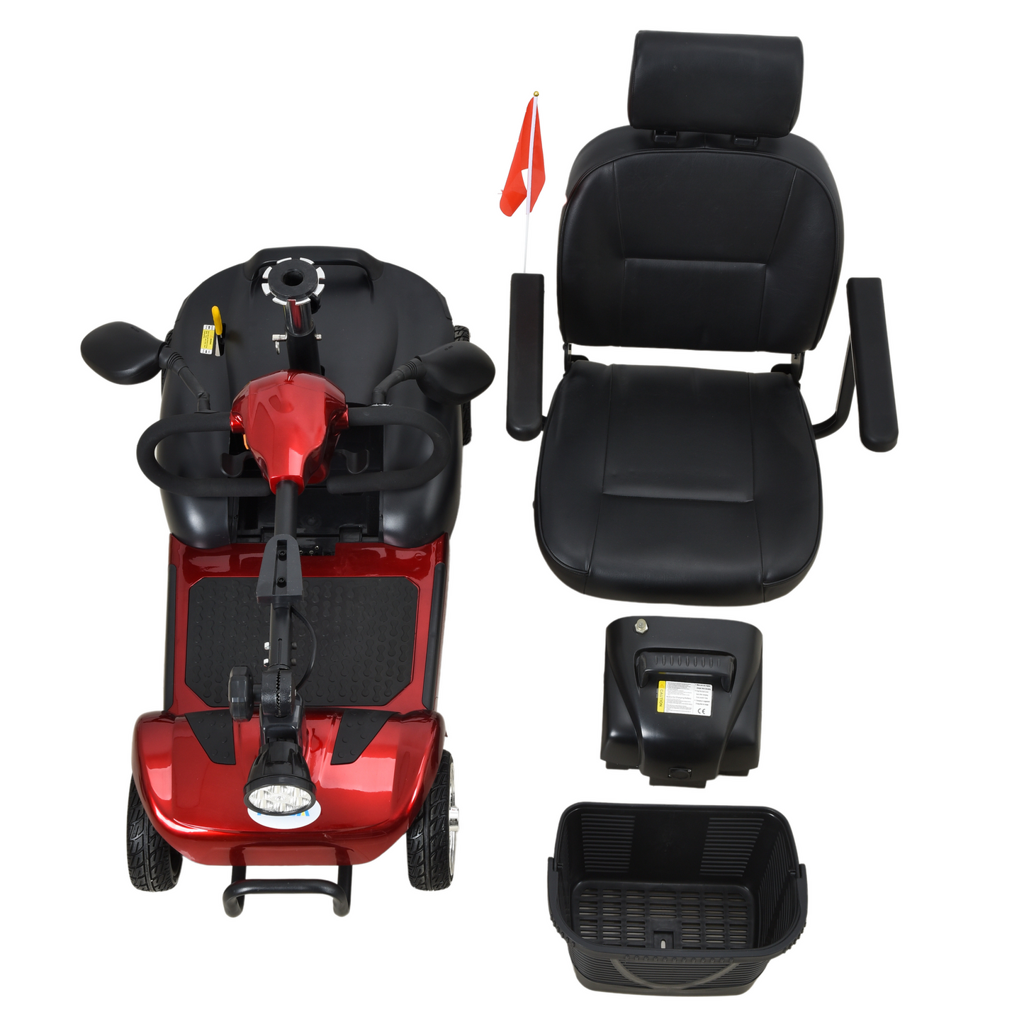KASA Electric Mobility Scooter Portable 24V 12AH 250W Battery 8 Inch Tyres Elderly Aid Smart E-Scooter
