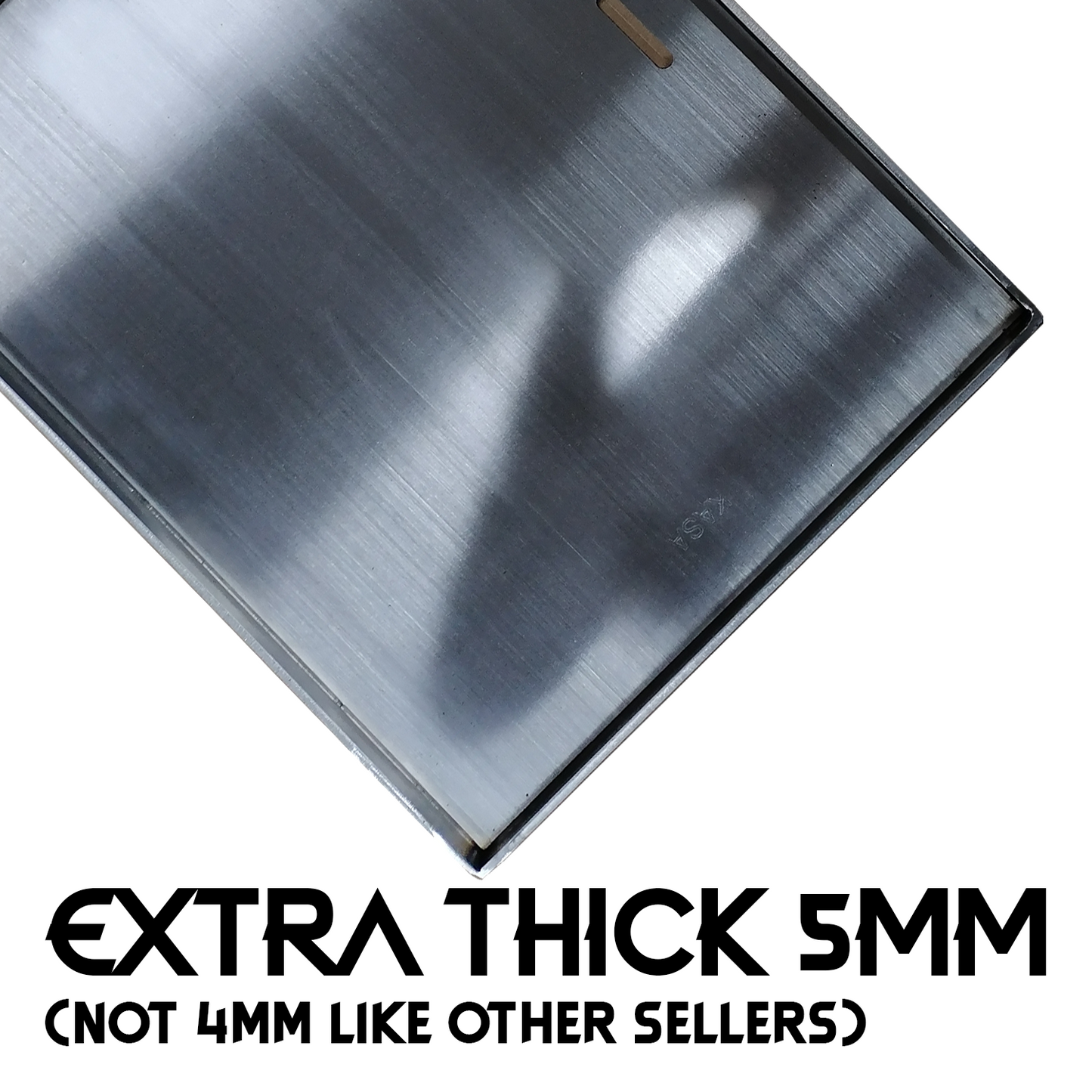 KASA Stainless Steel BBQ Hot Plate Grill Griddle Hotplate 48 X 39cm