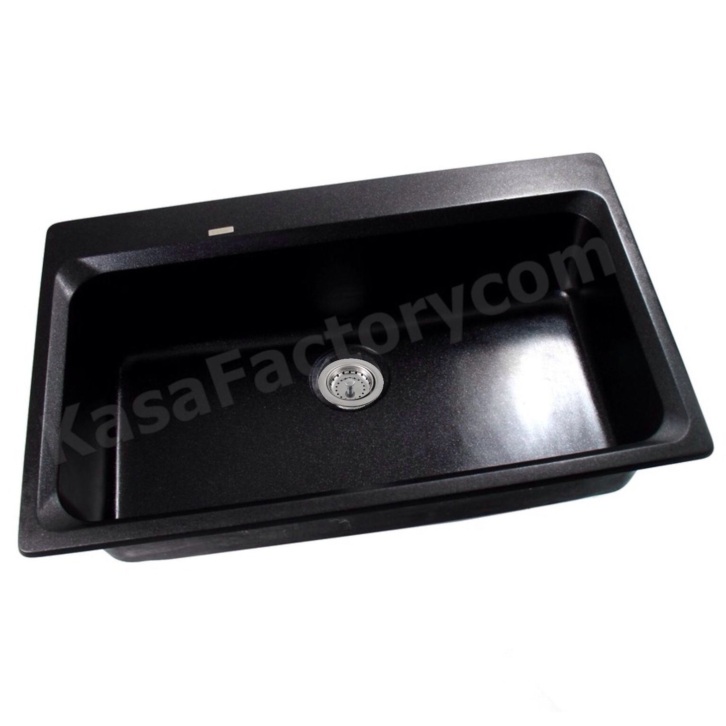 KASA Undermount Laundry Kitchen Sink Single Bowl Black 800 X 500mm
