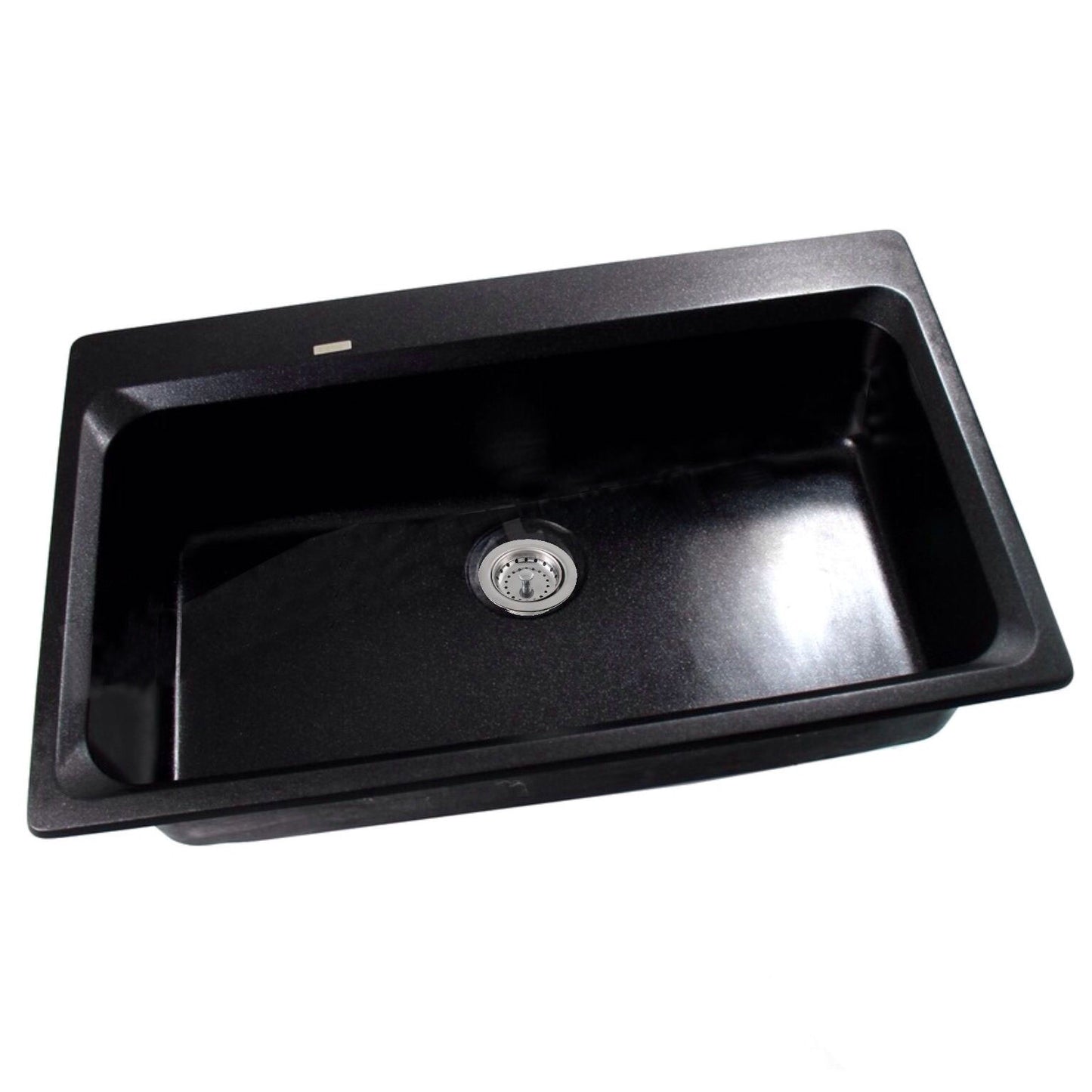 KASA Undermount Laundry Kitchen Sink Single Bowl Black 800 X 500mm