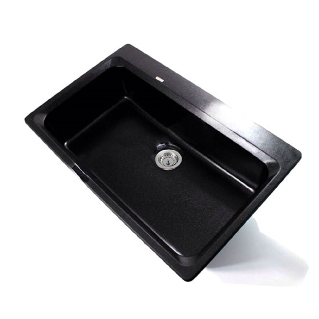 KASA Undermount Laundry Kitchen Sink Single Bowl Black 800 X 500mm