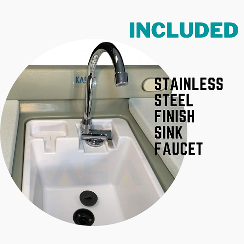 KASA Outdoor Patio Sink Caravan Wall Mounted BBQ Garden Kitchen Camping Fishing BBQ w/ Hose Holder