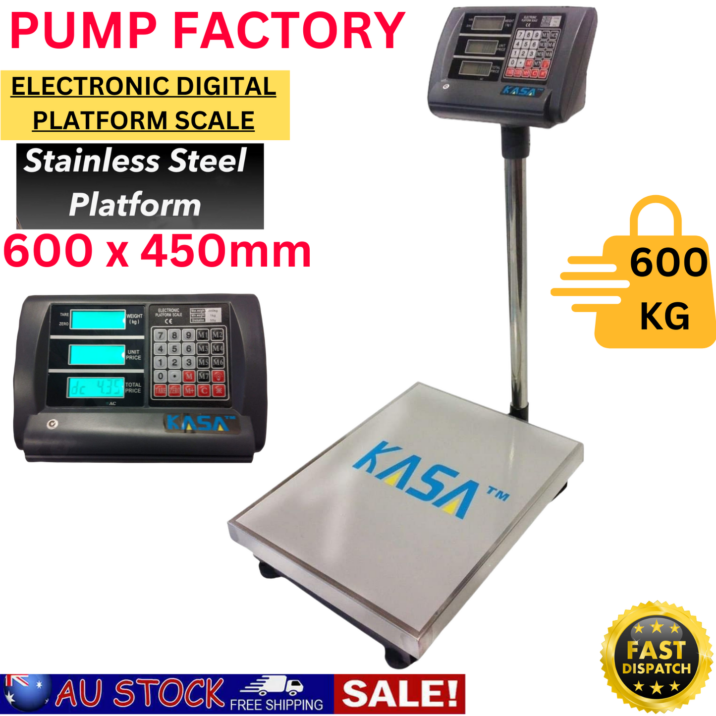 Digital Platform Postal Parcel Scale 600 Kg Electronic Weight Price Computing