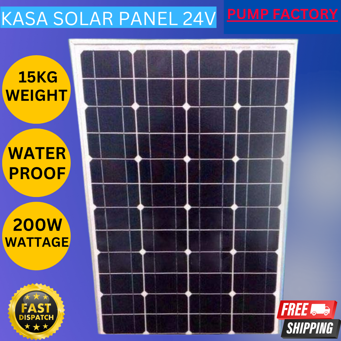 SOLAR PANEL 24V 200W MONOCRYSTALLINE MODULE HOUSE CARAVAN BOAT Camping Power Battery Charging USB