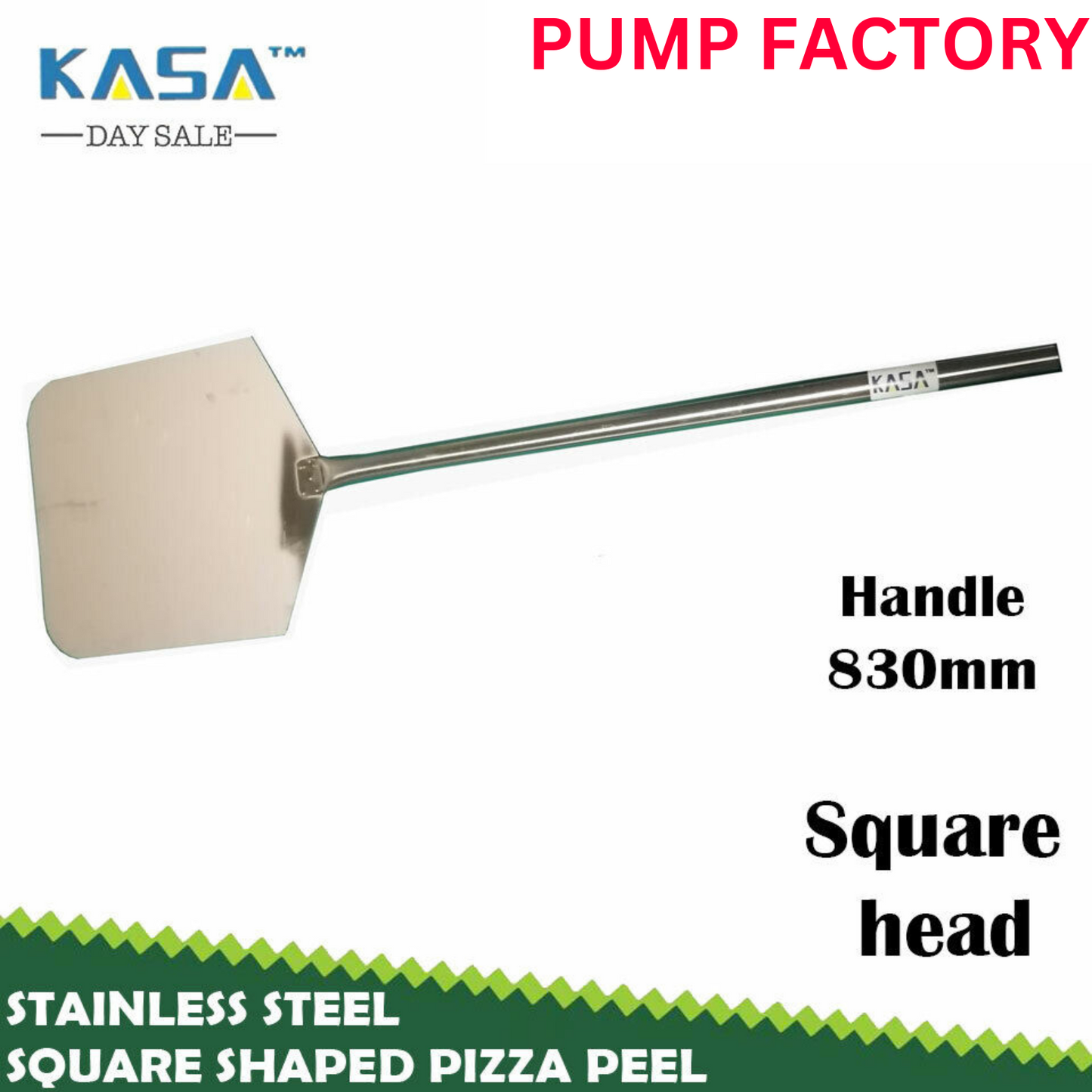 KASA Square Shaped Pizza Paddle Peel Baking Equipment OvenBaking Stainless Steel