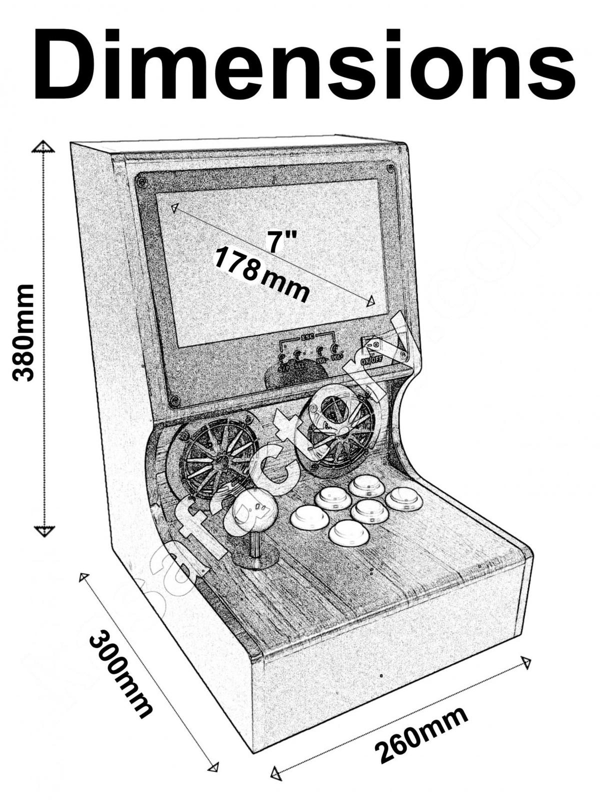 Arcade Machine 400 Video Games 7" Screen