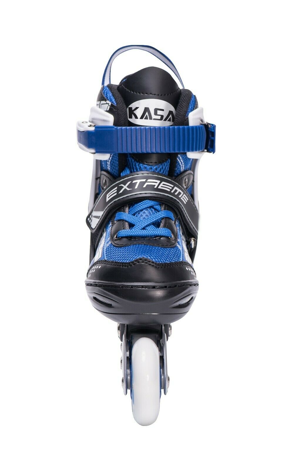 Inline Skate Roller Blades Adjustable Skating Shoes Blue M(EU 33-36)