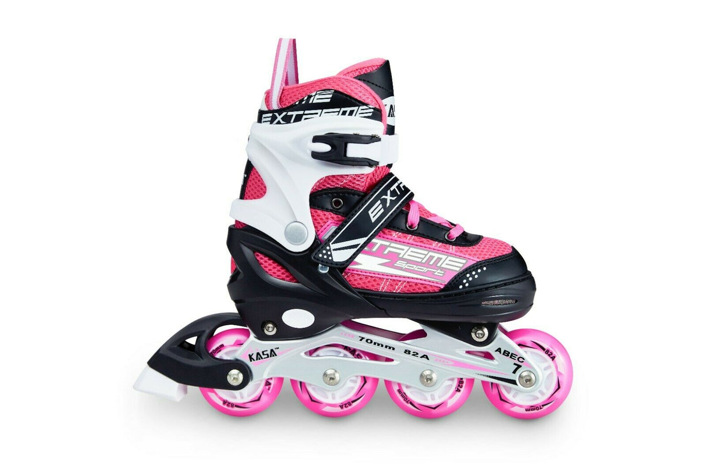 Inline Skate Roller Blades Adjustable Skating Shoes Pink M(EU 33-36)