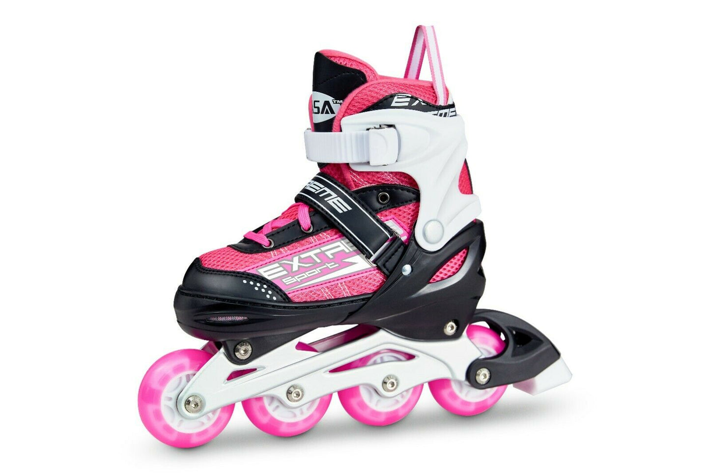 Inline Skate Roller Blades Adjustable Skating Shoes Pink M(EU 33-36)