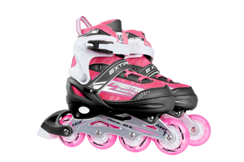 Inline Skate Roller Blades Adjustable Skating Shoes Pink M(EU 33-36)