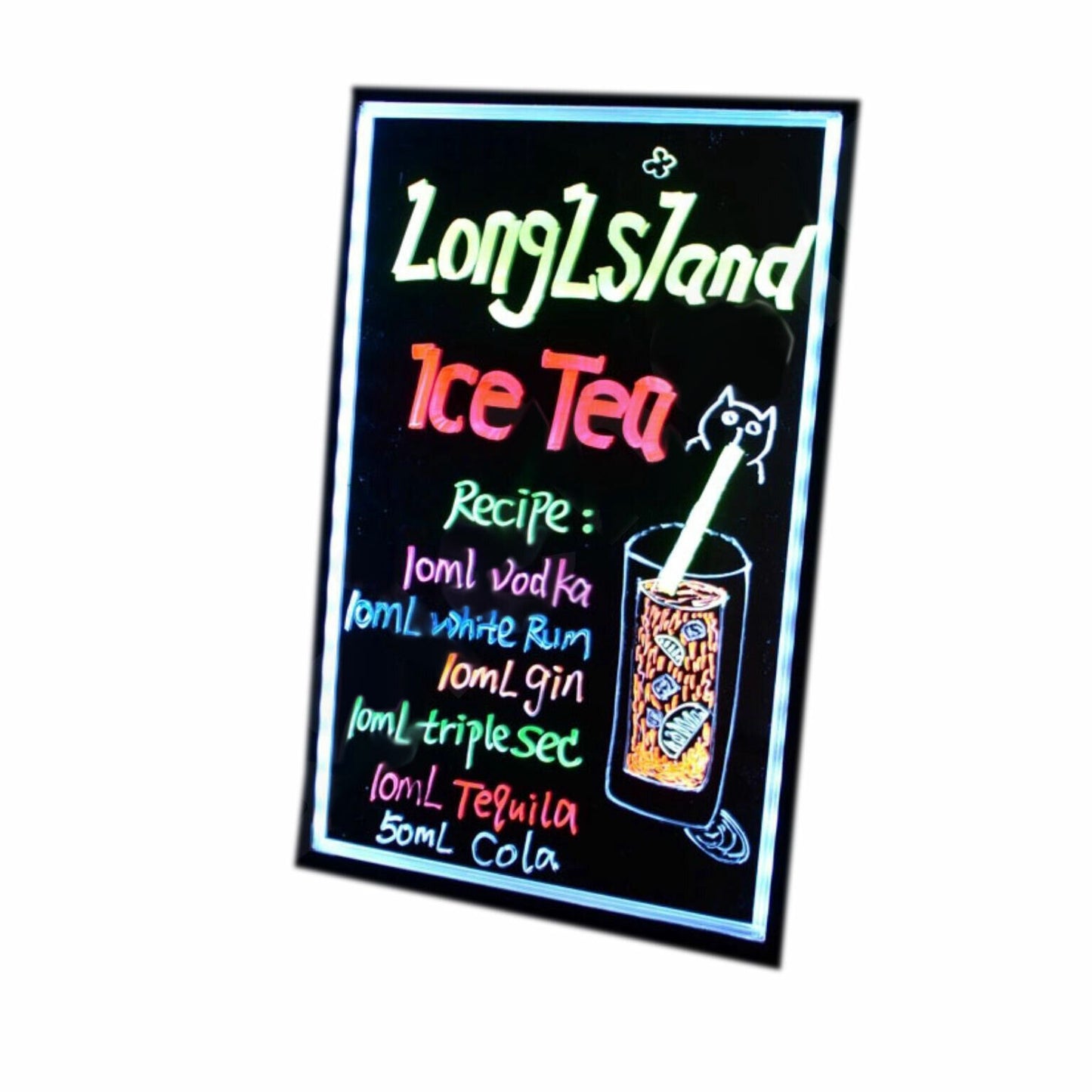 Kasa LED Writing Board Neon Sign Signage Fluorescent Light Remote 80 x 60 cm