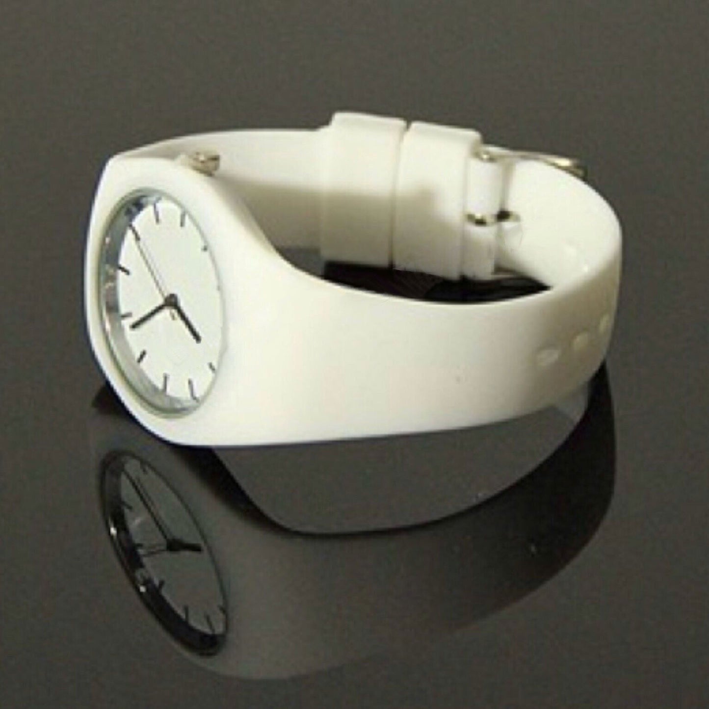 Watch Unisex Ladies Mens Children's Silicone Wrist Watch Ice Cool White Colour