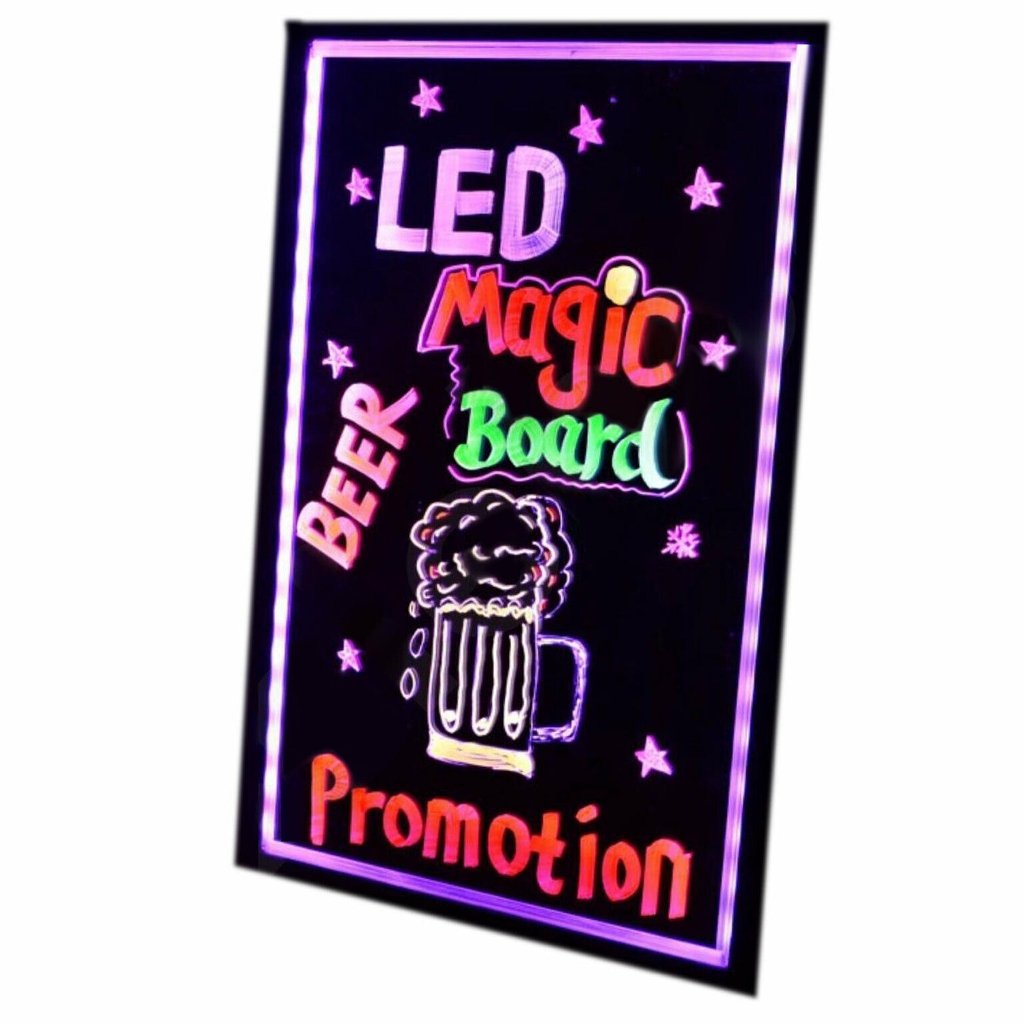 Kasa LED Writing Board Neon Sign Signage Fluorescent Light Remote 80 x 60 cm