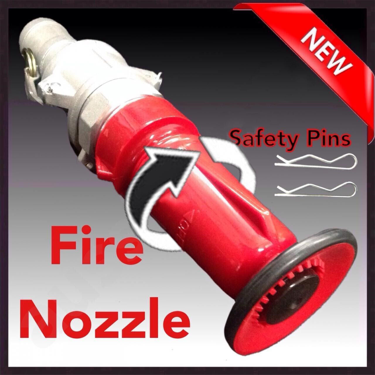 KASA FIRE FIGHTING HOSE 30m 1.5" Fire Nozzle Lay Flat CAMLOCK ADJUSTABLE NOZZLE