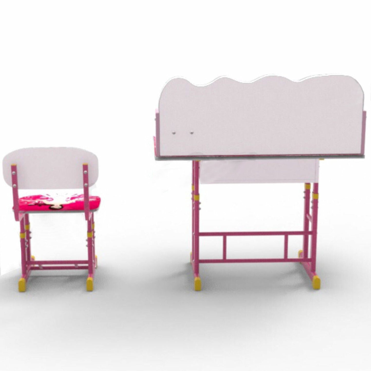 2 PCS Kids Table & Chairs Set Children Activity Play Study Desk Work Learning