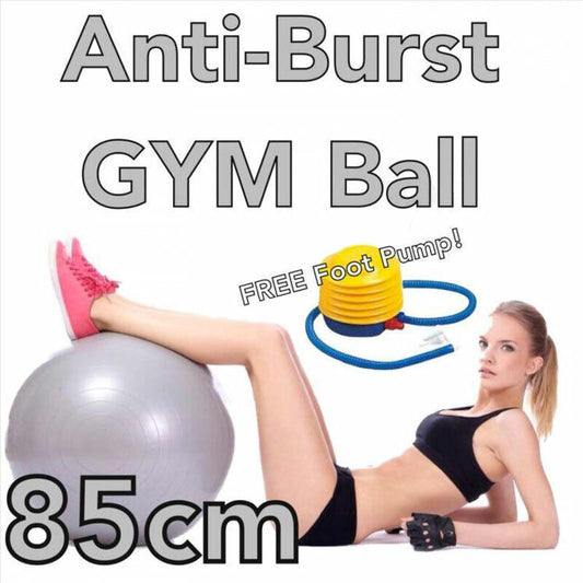 KASA Anti-Burst Swiss Ball with Pump Yoga Pilates Rehab Gym Fit Home Hand 85cm