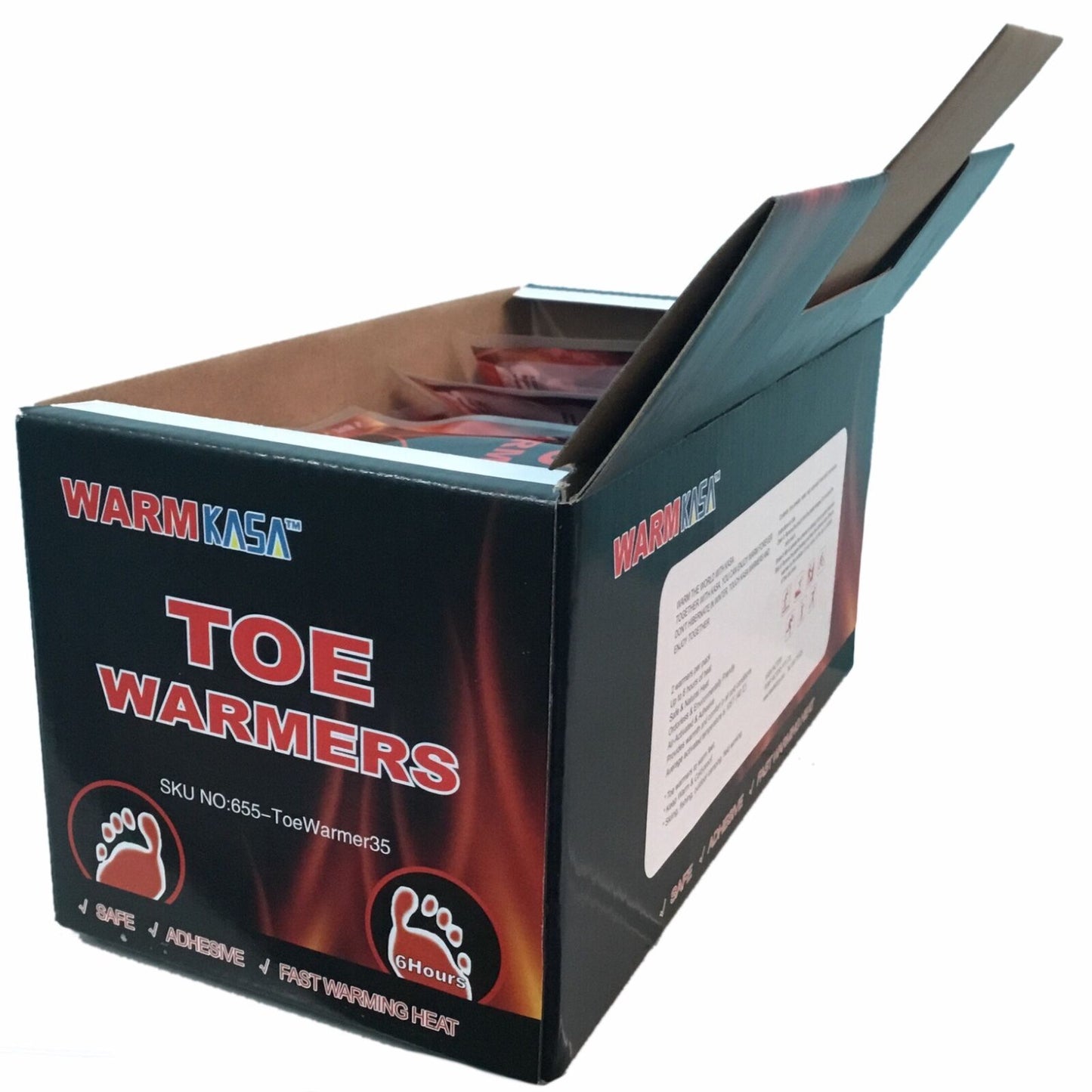 70 SINGLES 35 PAIRS Hot TOE WARMERS Pack Feet Foot Sole Warmer