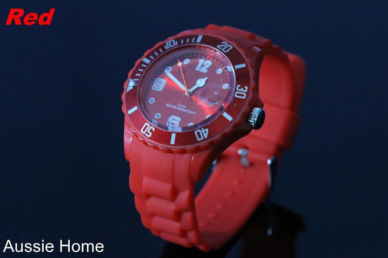 Kasa Colorful Unisex Ladies Mens Childrens Ice Cool Color Wrist Watch Silicone