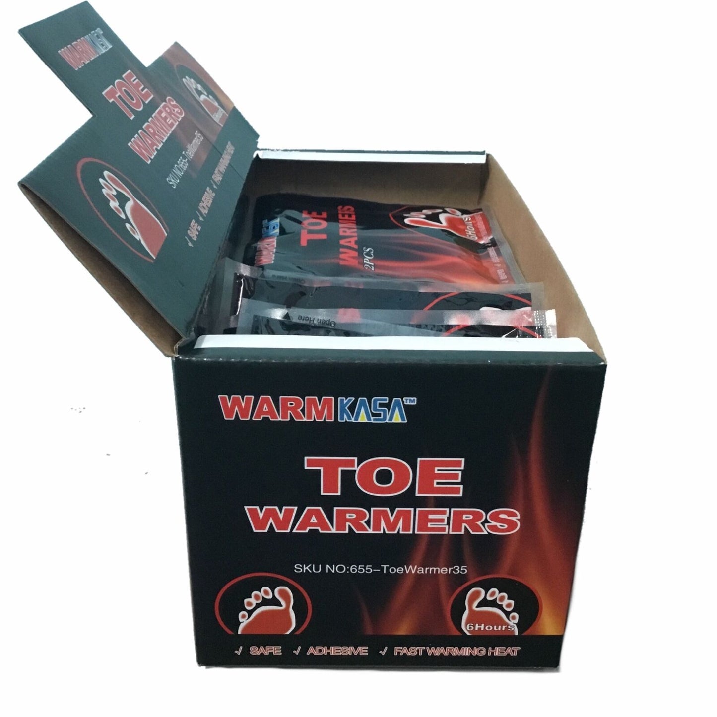 70 SINGLES 35 PAIRS Hot TOE WARMERS Pack Feet Foot Sole Warmer
