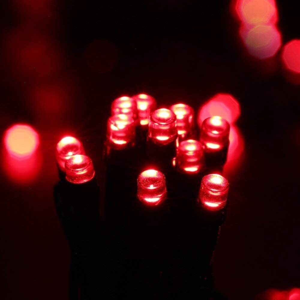 KASA Solar Fairy Lights Party Home Garden Decor Christmas String Lights Red 100 LED
