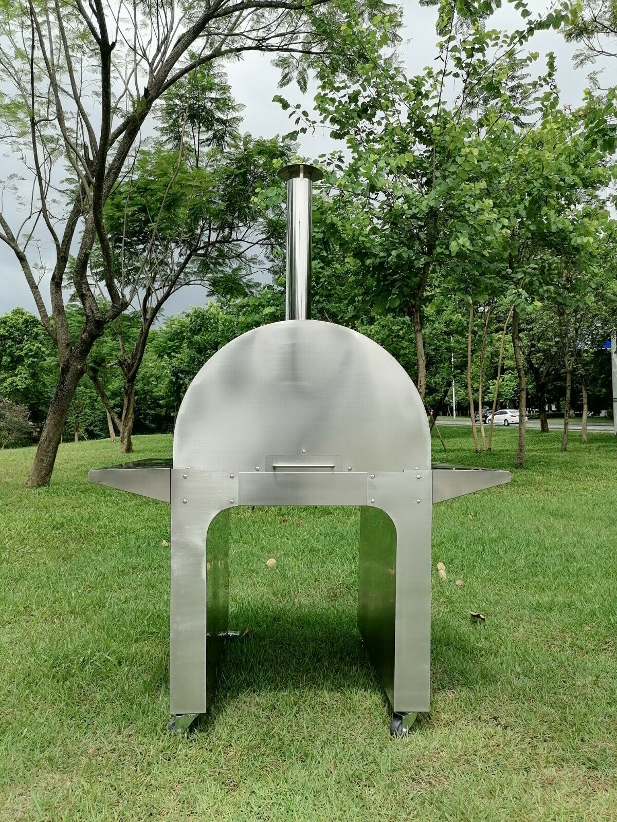 Portable Wood Fired Pizza Oven BBQ Indoor Outdoor Stainless steel Large