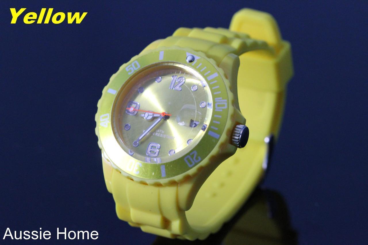 Kasa Colorful Unisex Ladies Mens Childrens Ice Cool Color Wrist Watch Silicone